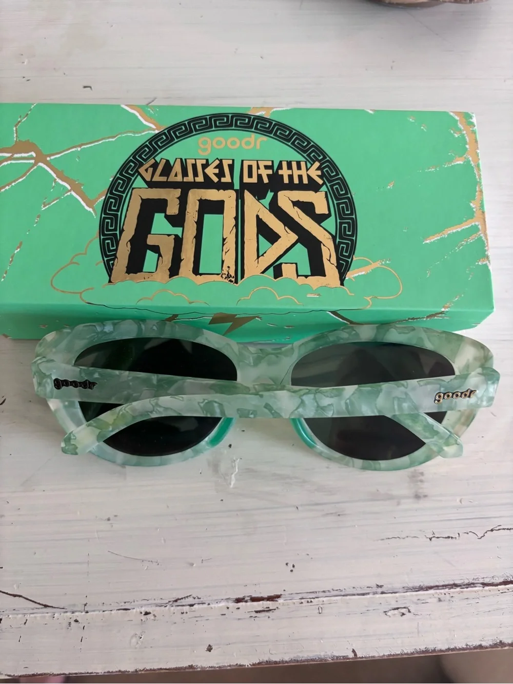 NWT Goodr No bounce car eye glasses Sunglasses - Mint Green Mirrored Lenses - Picture 3 of 3